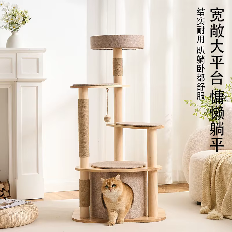 Rascador multifuncional para gatos – Poste de sisal resistente - imagen 3