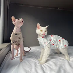 Camiseta transpirable de verano para gatos Sphynx y Devon Rex