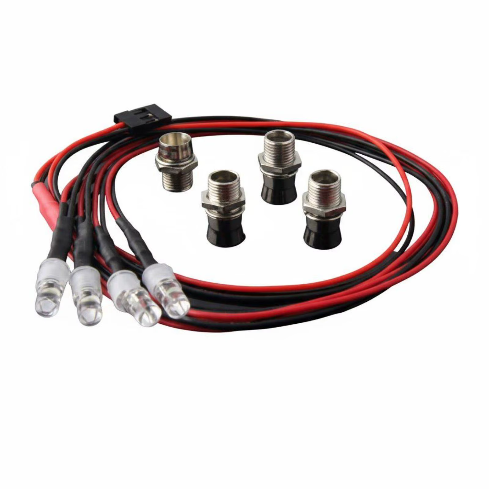 Faros LED para vehículos RC con monturas de metal y plástico