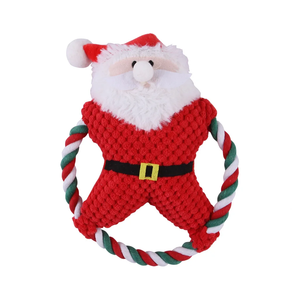 Detalle del material trenzado y colores navideños
