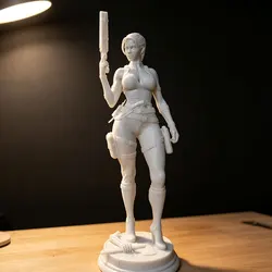 Figura de guerrera de resina escala 1/24 para pintar y coleccionar