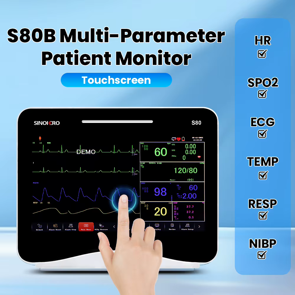 Monitor Multiparamétrico S80A 10.1" para UCI – SpO2, ECG, NIBP - imagen 5