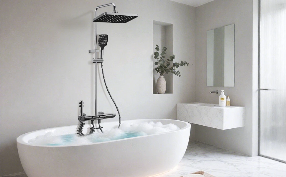 Grifo de baño con control de temperatura