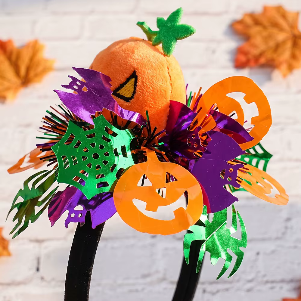 Lazos pelo perro Halloween calabaza - Ajustables brillantes - imagen 5
