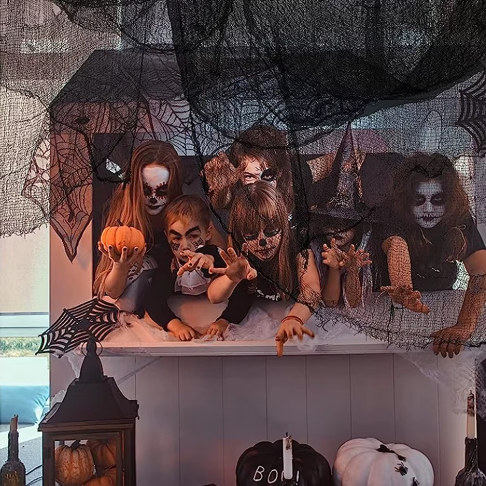 Tela de gasa para decoración Halloween – Efecto desgarrado - imagen 4