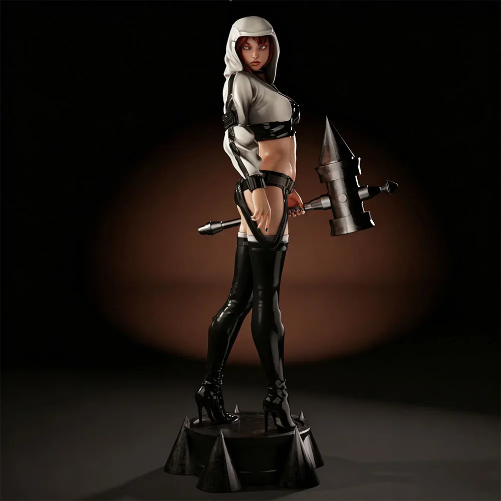 Modelo gris impreso en 3D, miniatura GK 1/24
