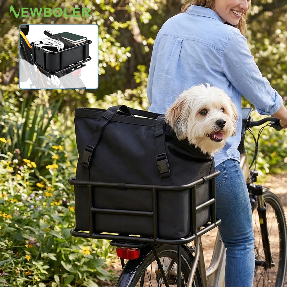 Cesta para mascotas bicicleta: delantera y trasera para gatos y perros - imagen 3