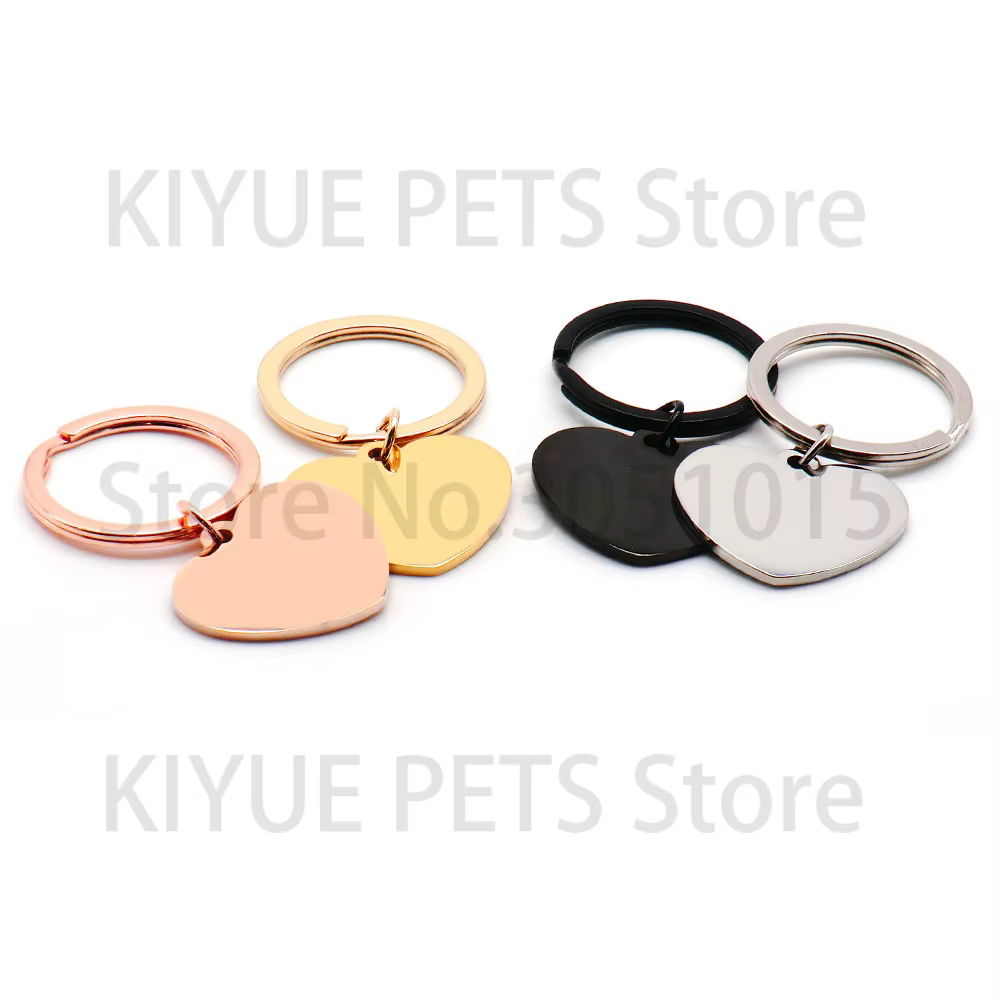 Placas identificación personalizadas para perro – Corazón acero inoxidable - imagen 5
