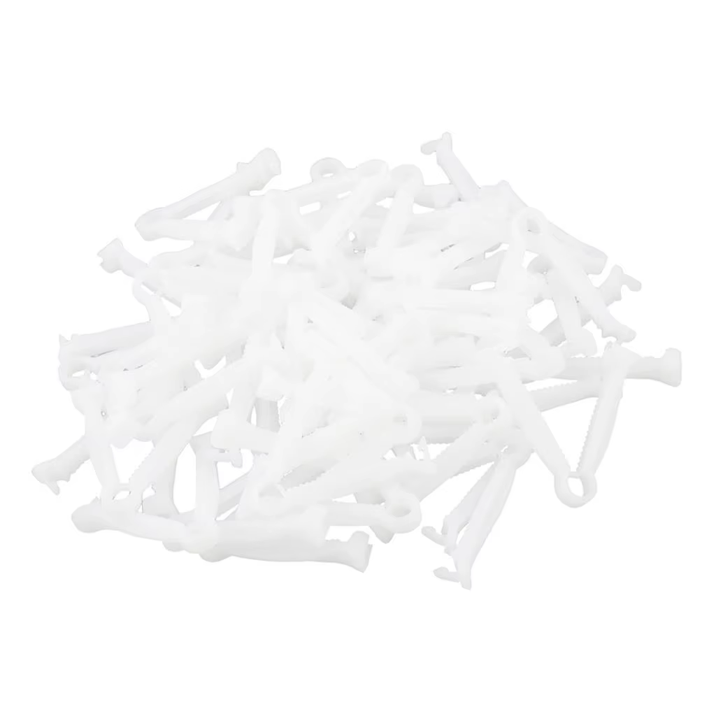 Plastic Navel Cord Clamp White Dual Gripping Clip Safety Disposable Piglet Tool for Pig Sheep Livestock Farm Essentials