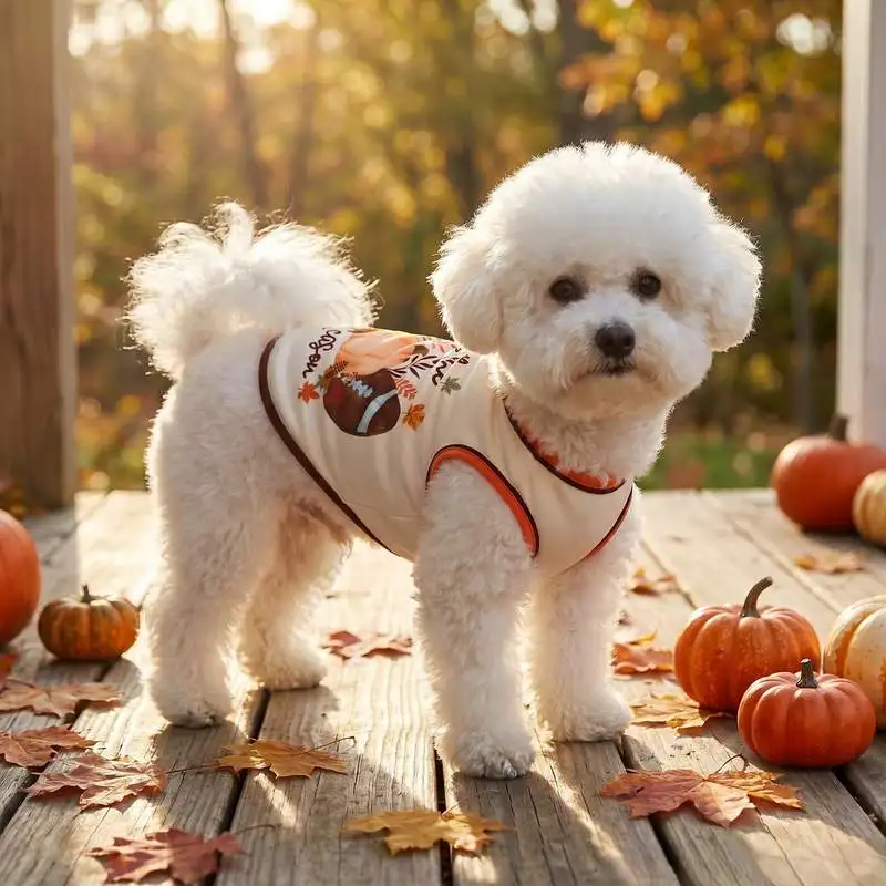 Chaleco Calabaza Beige para Gatos y Perros Pequeños - imagen 2