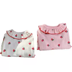 Ropa de verano transpirable para gatos y perros pequeños, fresa