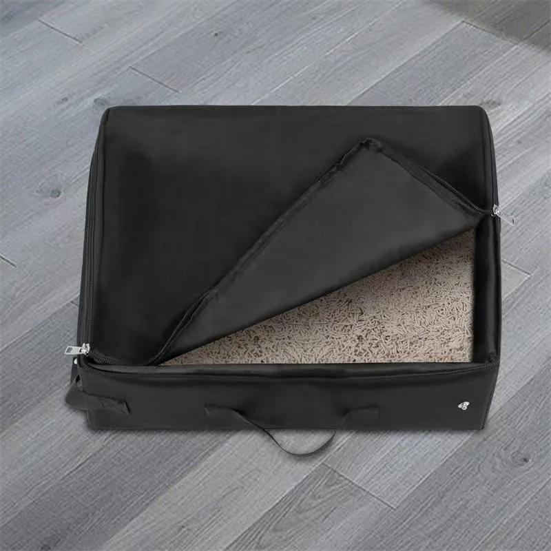 Caja de arena portátil impermeable de tela plegable para gatos - imagen 5