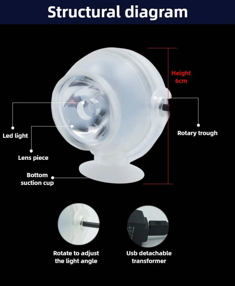 Luz LED submersible detalles