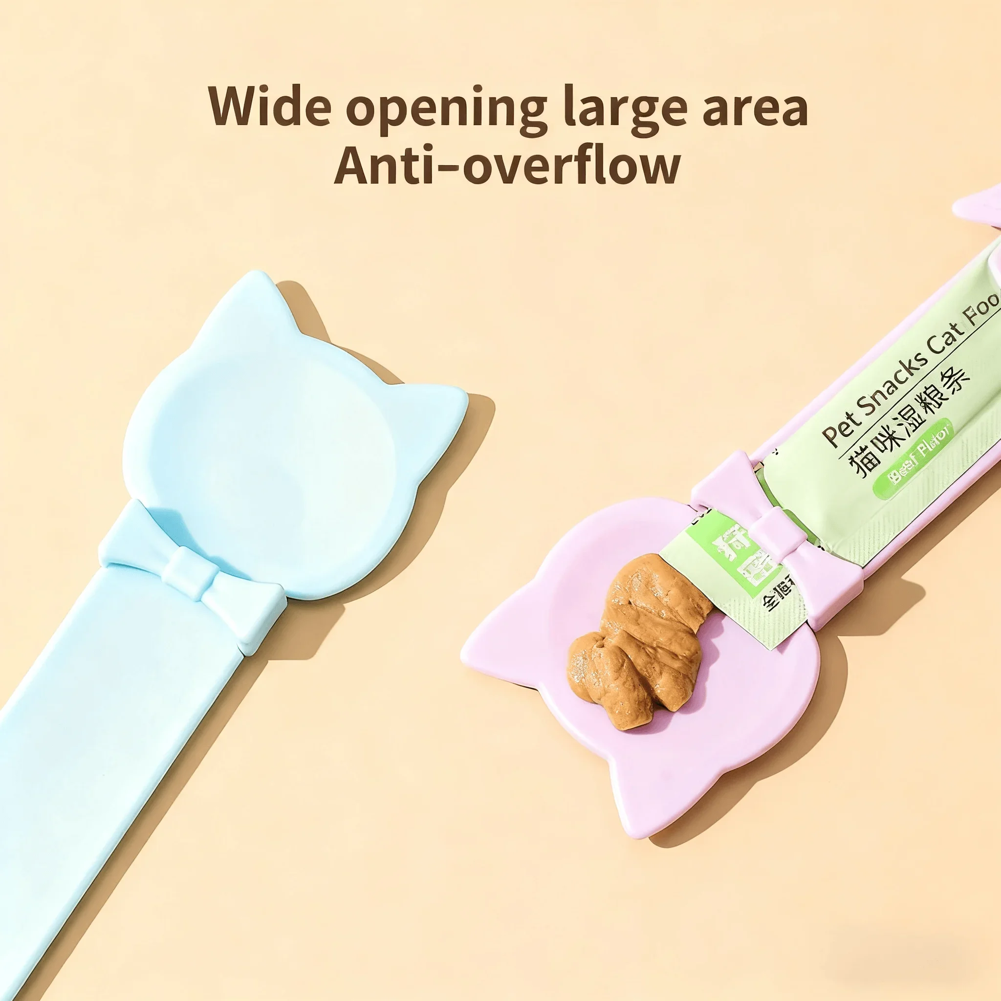 Cuchara dispensadora de comida húmeda para gatos con mango largo - imagen 2