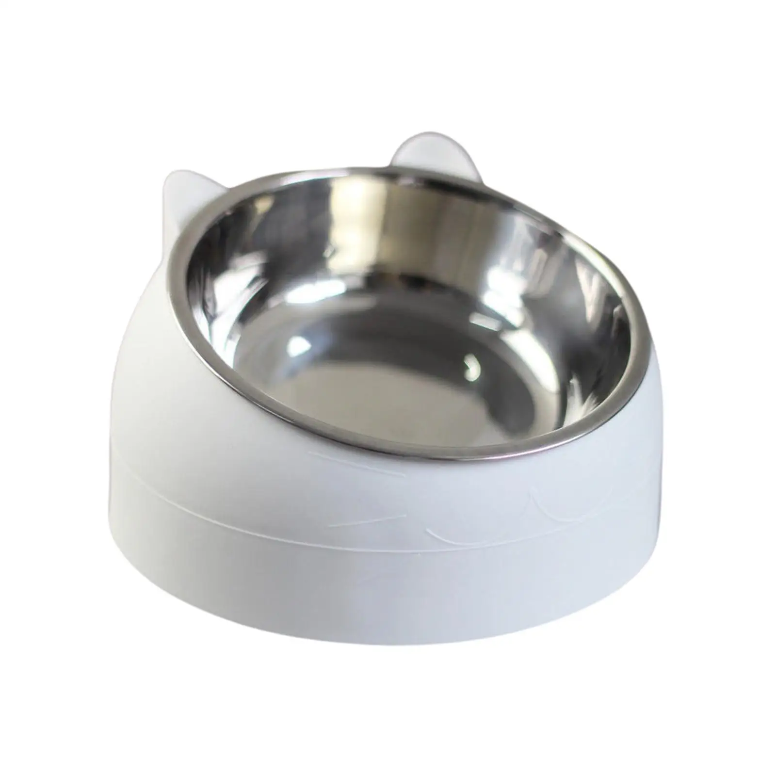 Comedero elevado con diseño de orejas de gato