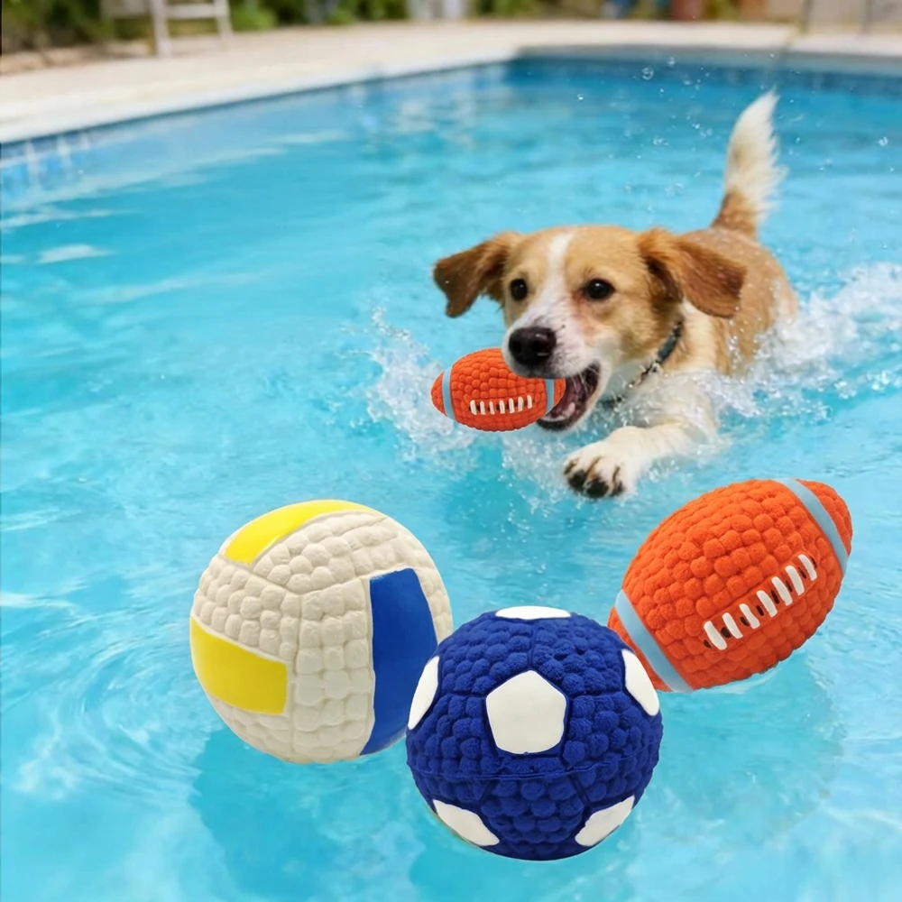 Pelotas chirriantes Yorkie para perros: juguetes mordida resistente