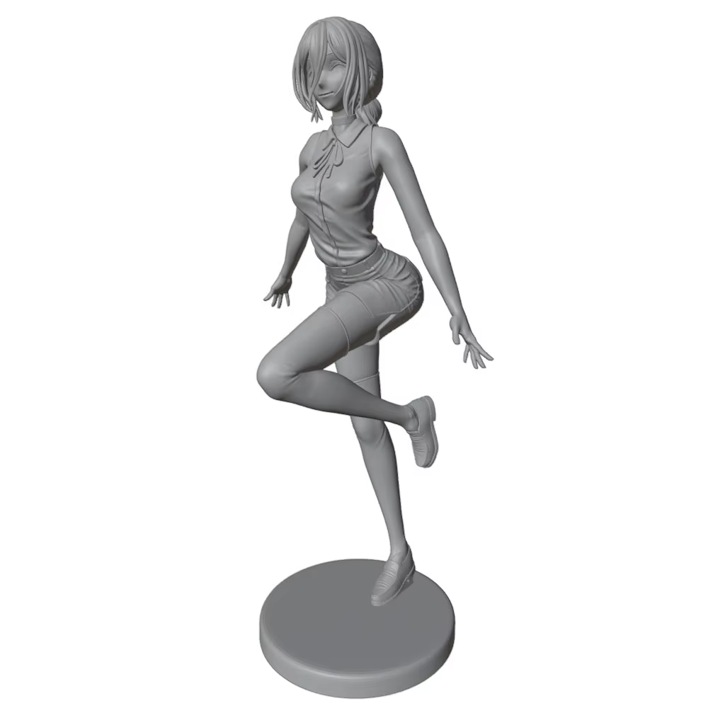 Kit figura resina 1/24 75 mm chica sexy gris 3D montar sin pintar - imagen 2