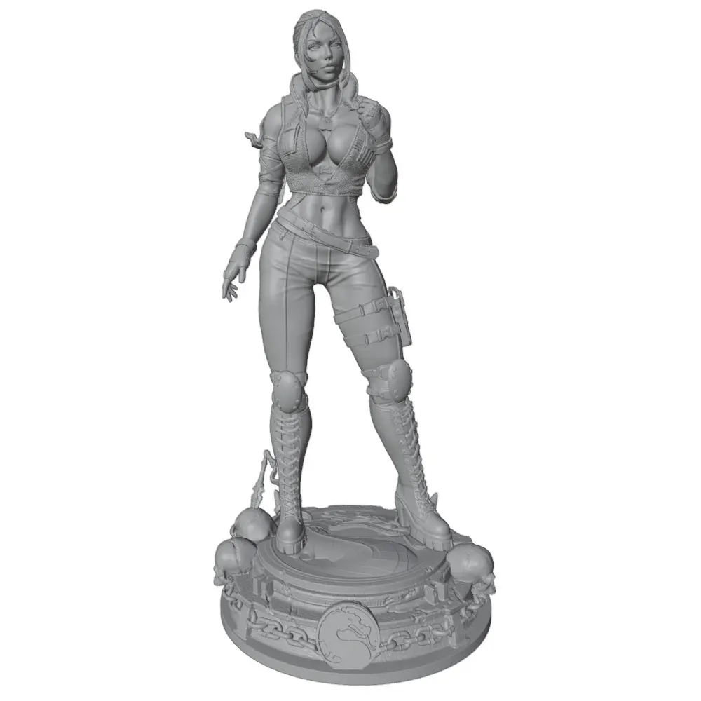 Figura coleccionable gris impresa en 3D, DIY sin pintar ni montar - imagen 3