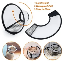 Collar antiarañazos impermeable tipo Elizabeth para gatos y perros