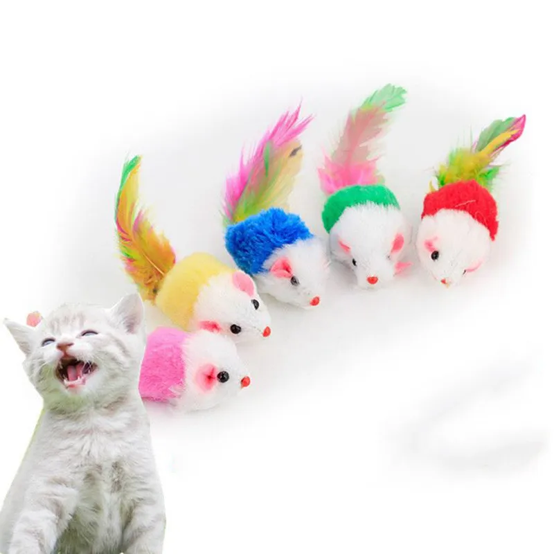 Juguete de ratón felpa sonajero para gato