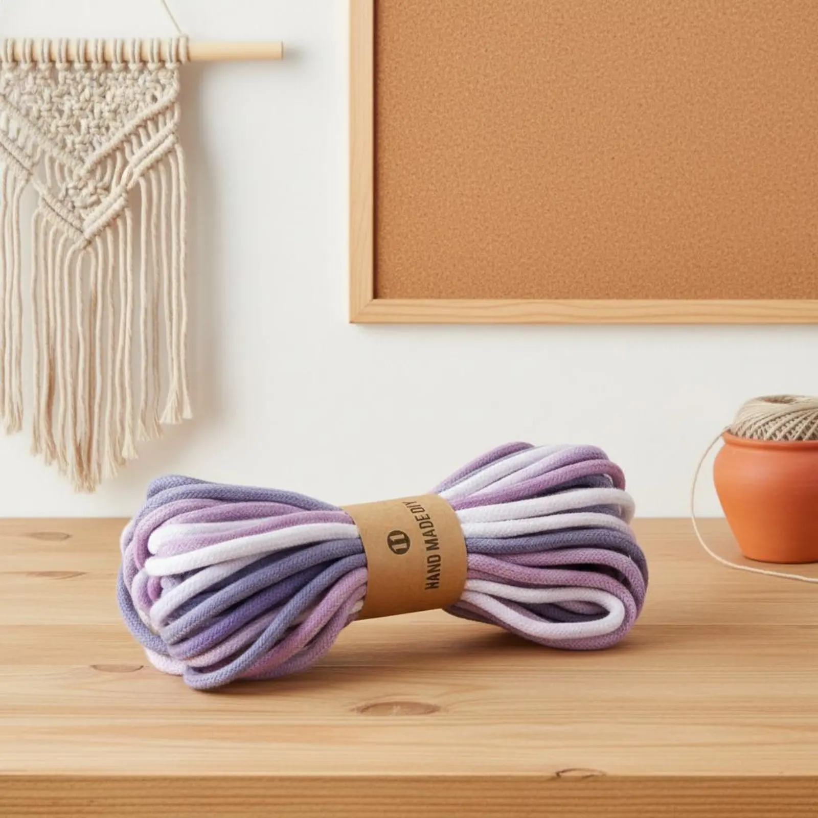 Cuerda macramé algodón multicolor degradado para juguetes gato y perro - imagen 2