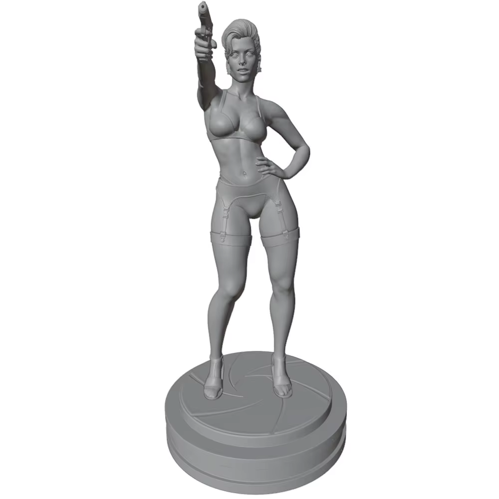 Kit modelo resina DIY muñeca 1/24 gris, sin montar ni pintar