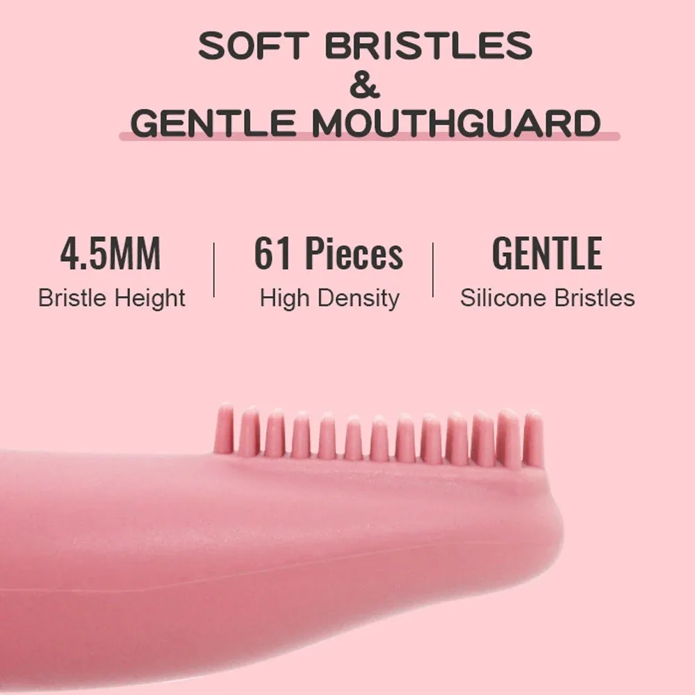Cepillo dental de silicona suave para perros y gatos