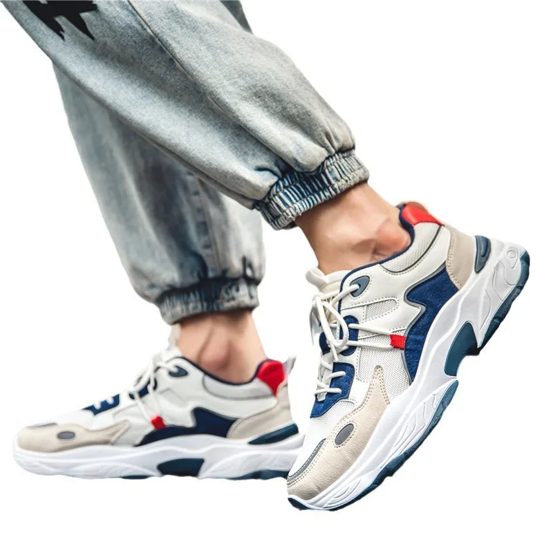 Zapatillas deportivas hombre con cordones, transpirables y suela gruesa - imagen 5