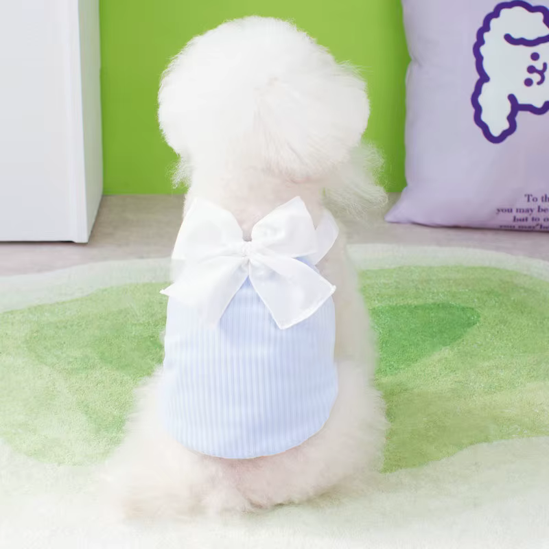 Vestido de verano con lazo para perros y gatos pequeños - imagen 5