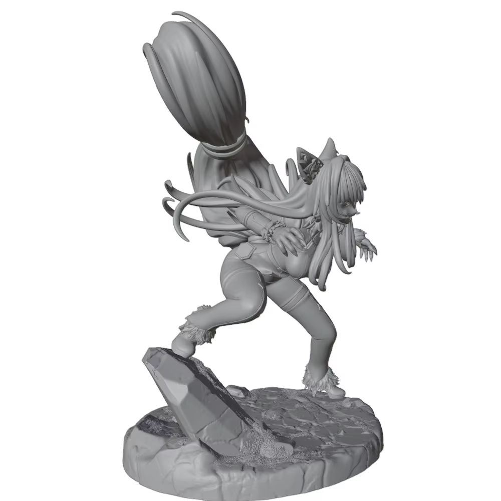 Figura de anime GK gris para gatos y perros, modelo 3D DIY sin pintar - imagen 2
