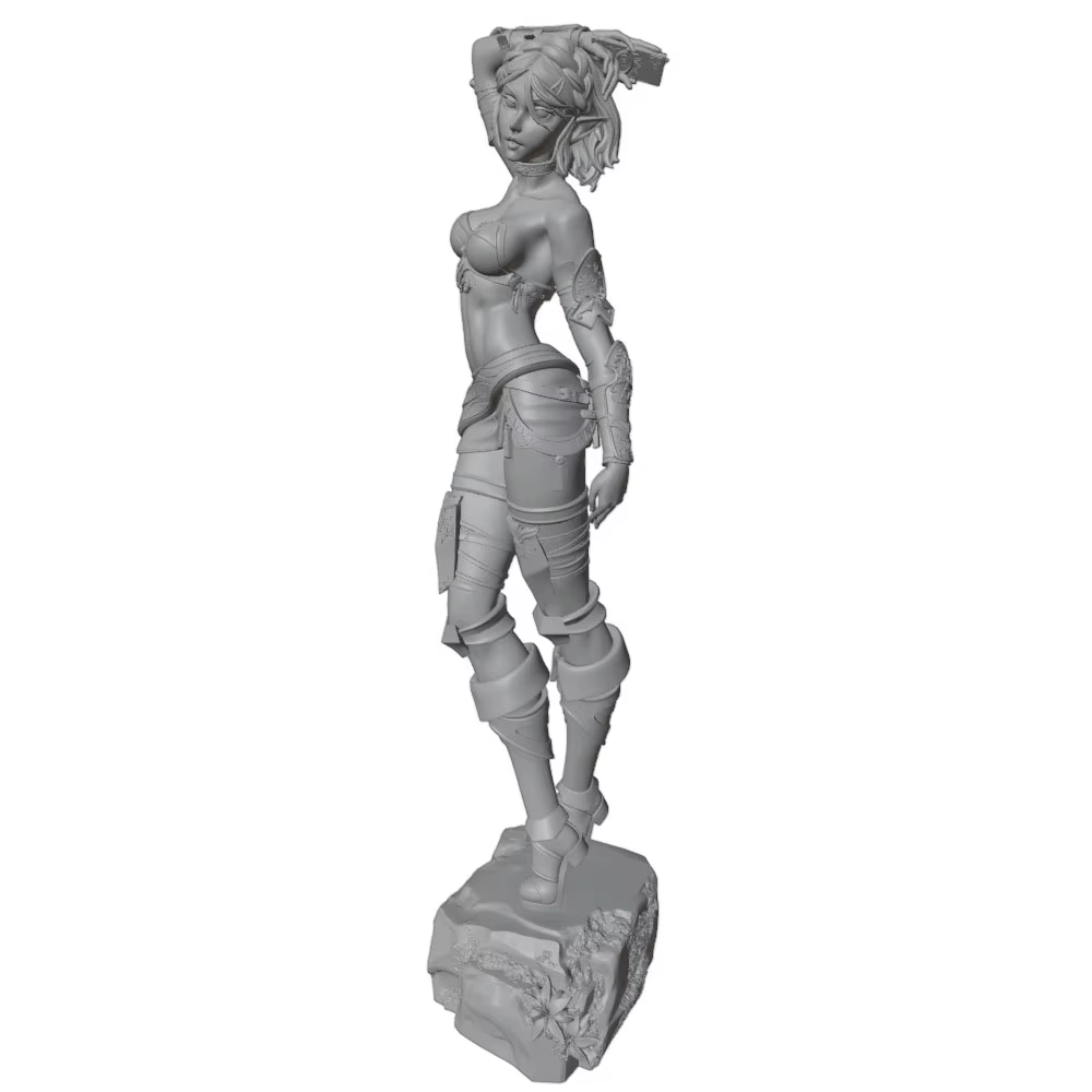Kit figura resina 3D chica gris sin pintar 75-250mm - imagen 2