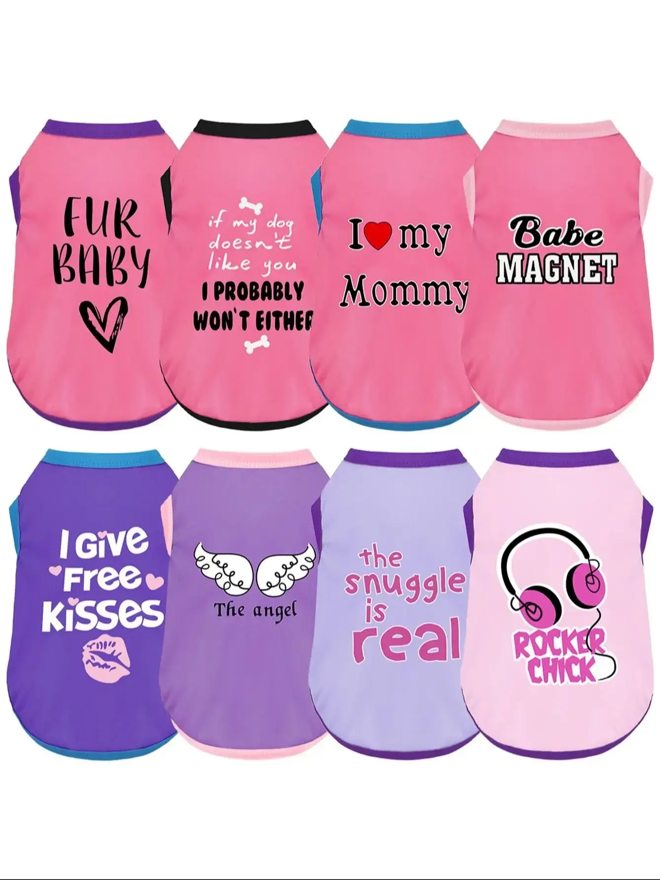 Conjunto de ropa juguetona para cachorro con estampado de verano
