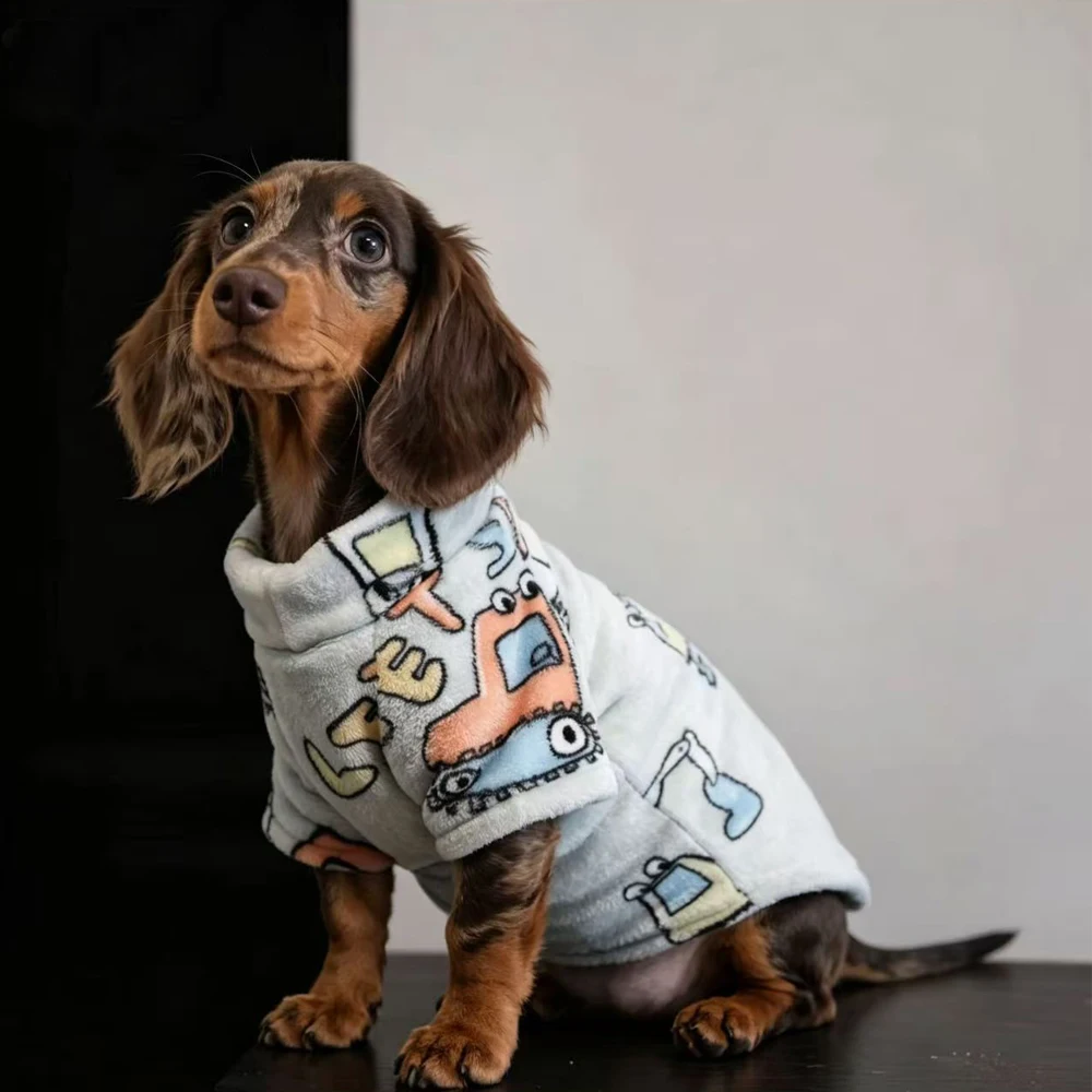 Abrigo de invierno forro polar suave para perros salchicha - imagen 5