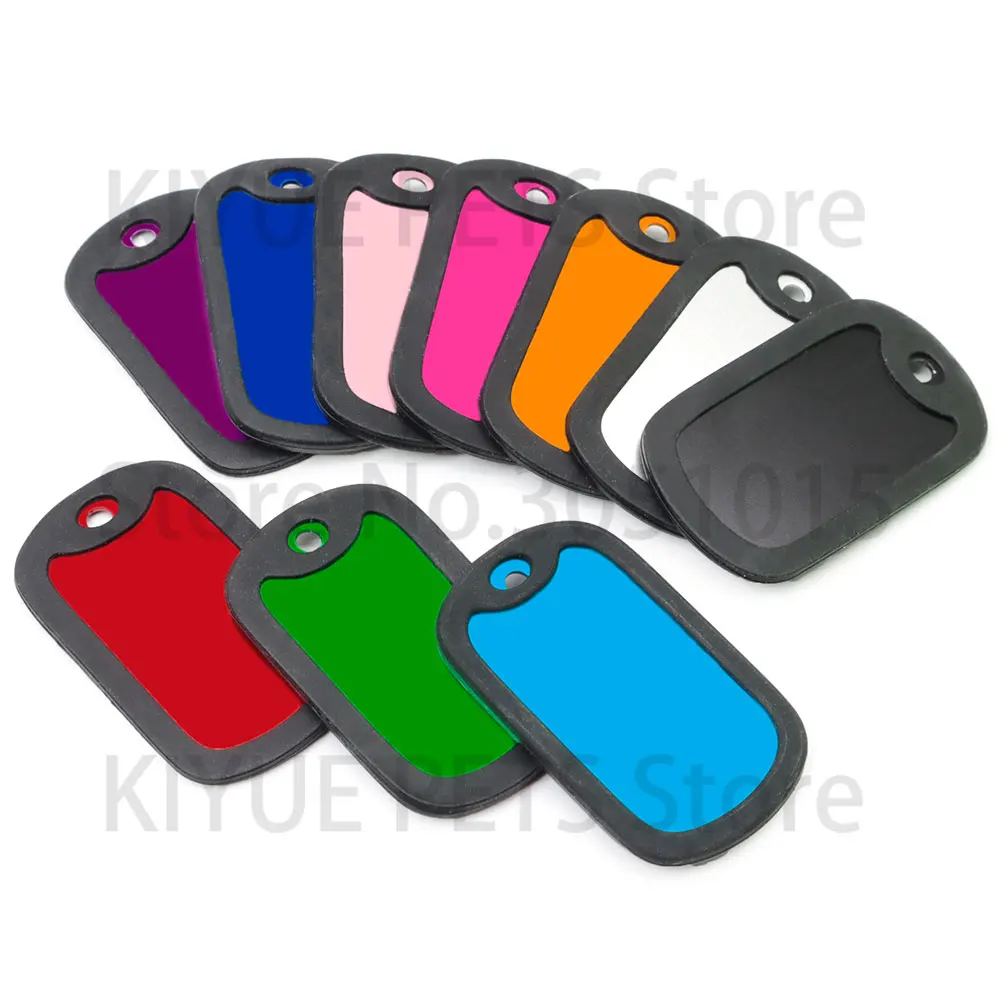 Etiquetas de identificación de aluminio en varios colores