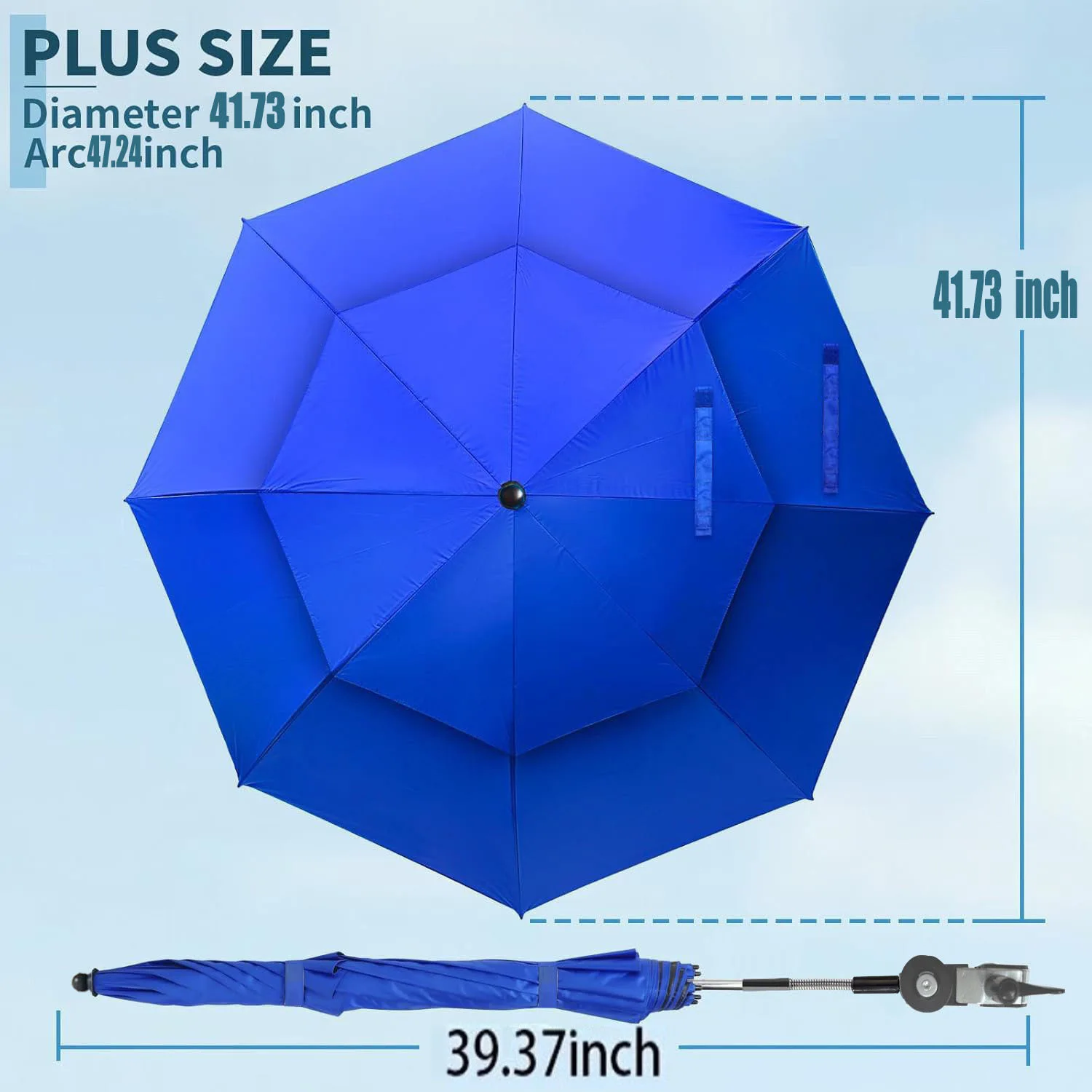 Sombrilla ajustable con abrazadera anti-UV para mascotas exterior - imagen 5