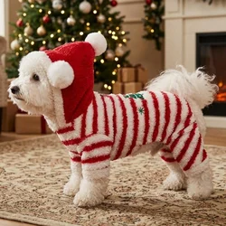 Mono con capucha de felpa para perros y gatos – Invierno