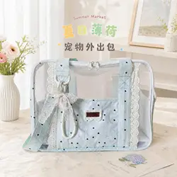 Bolsa de transporte transpirable para gatos veraniegos, mochila portátil