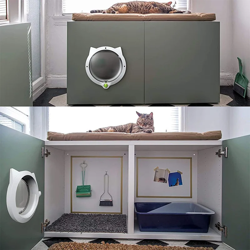 Puerta para gatos y perros con apertura fácil y libre paso - imagen 4