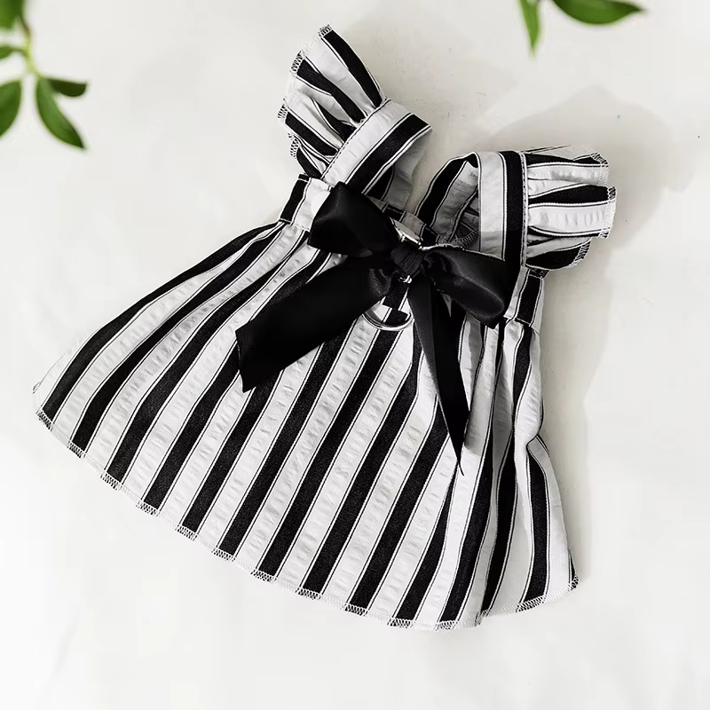 Ropa verano para perro Chihuahua: vestido transpirable con lazo