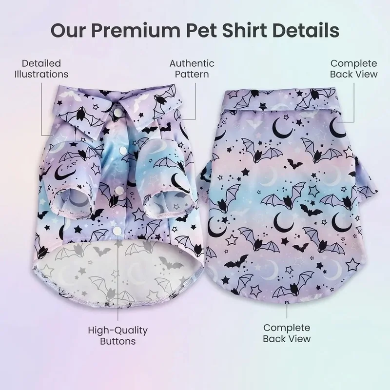 Camiseta de Halloween para Perro y Gato con Diseño de Murciélago - imagen 3