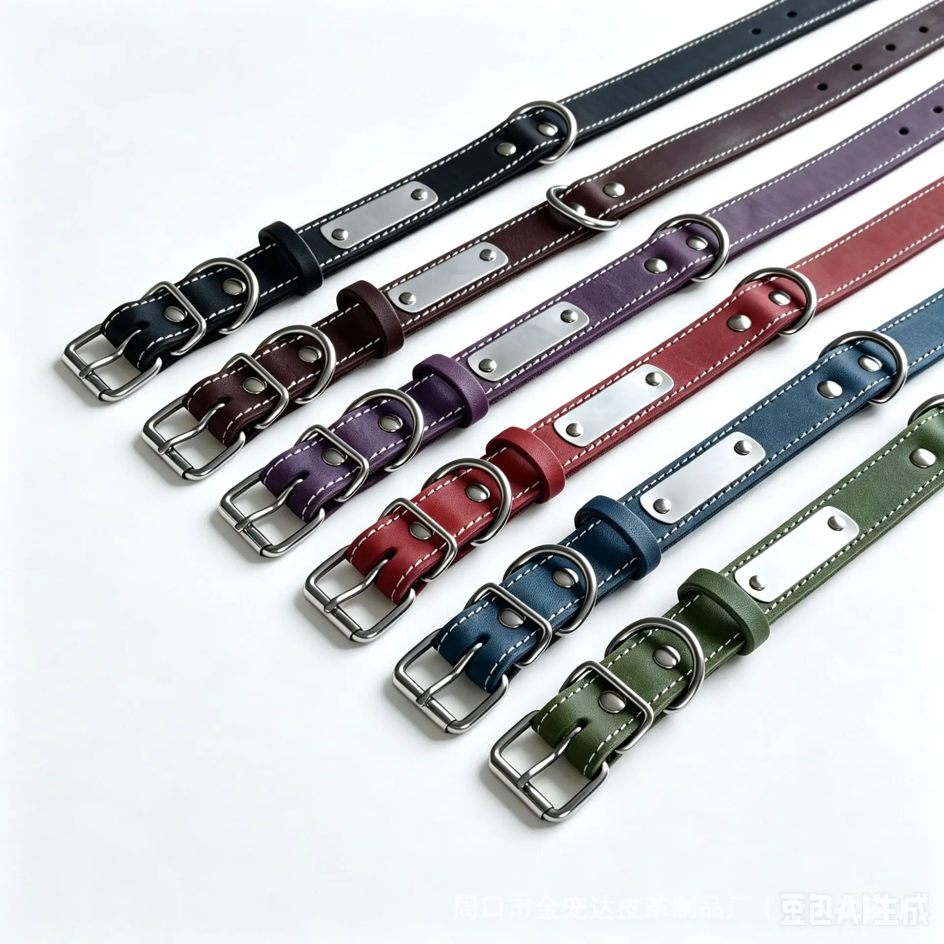Collar de Cuero para Perro con Placa Identificación – Ajustable y Resistente - imagen 5