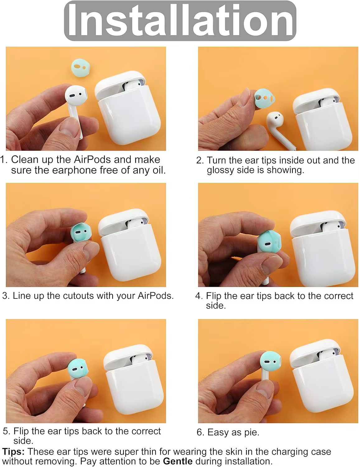 Funda de silicona ultrafina antideslizante para AirPods - imagen 3