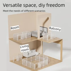 Corral para perros con puerta y cerradura, ajustable interior