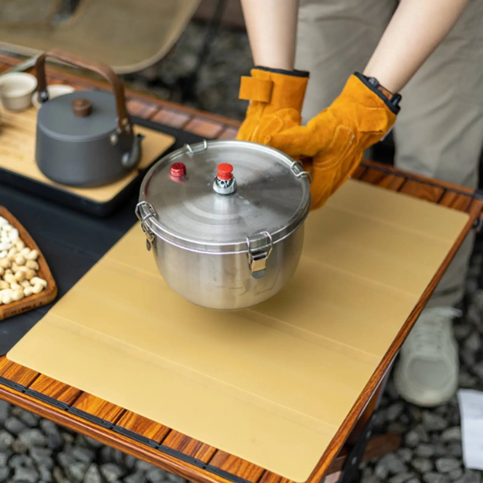 Olla de acero inoxidable para acampar ligera con bolsa de transporte - imagen 5