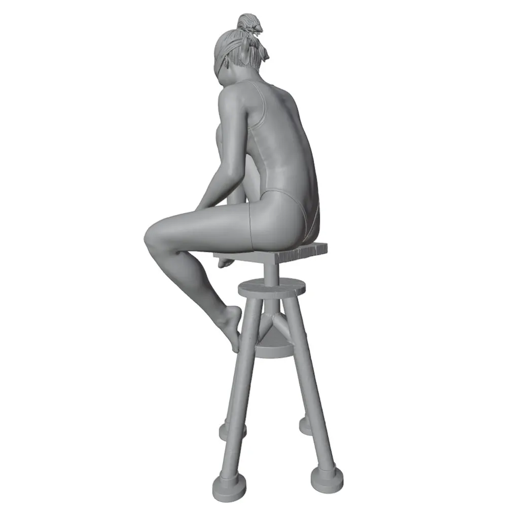 Kit resina 1/24 figura femenina – Miniatura GK sin montar ni pintar - imagen 2