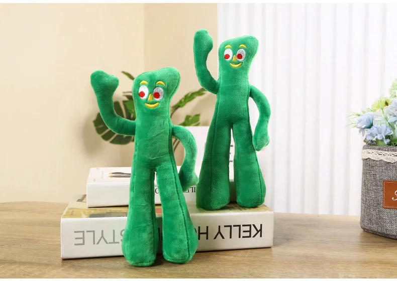 Muñeco verde de peluche con sonido para mascotas