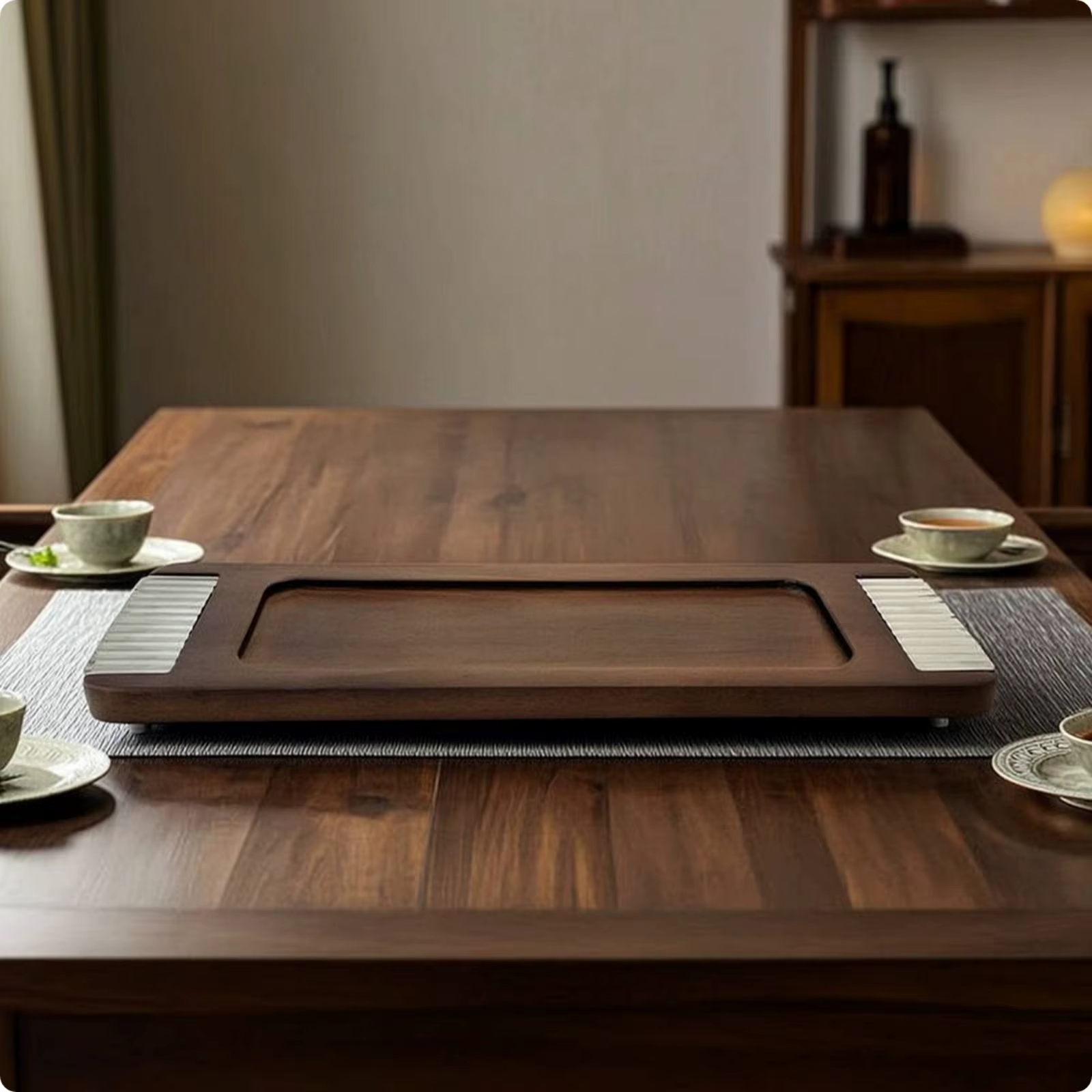 Bandeja Rectangular Decorativa con Patas para Gato – Mesa Auxiliar Elegante - imagen 3