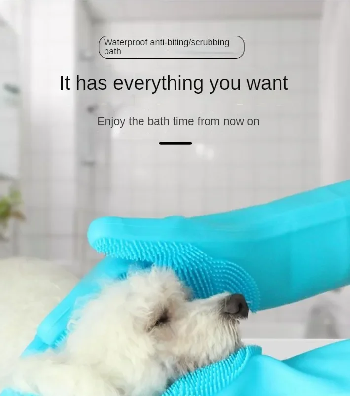 Mascota durante el baño