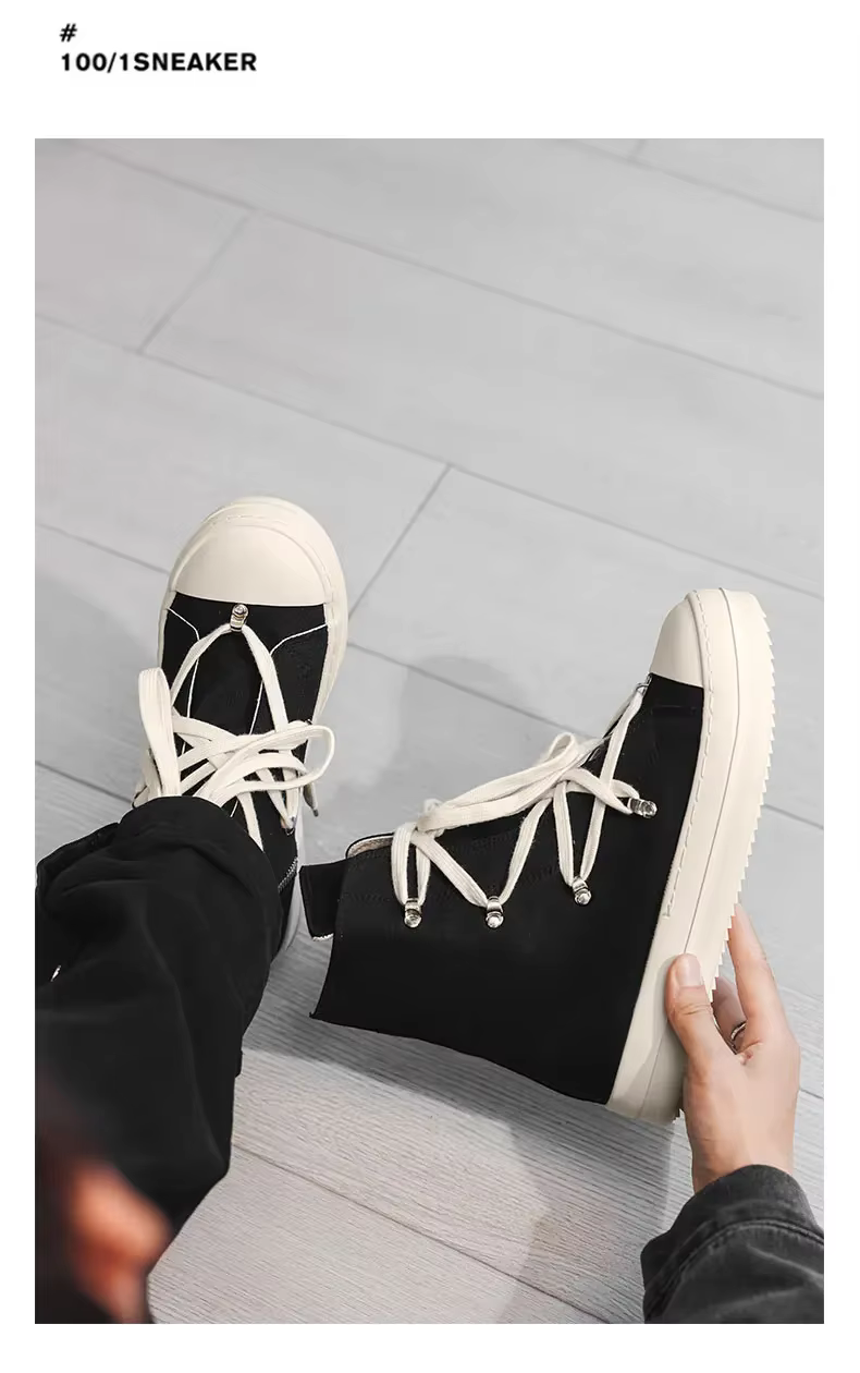 Zapatos botín lona para hombre - vista trasera