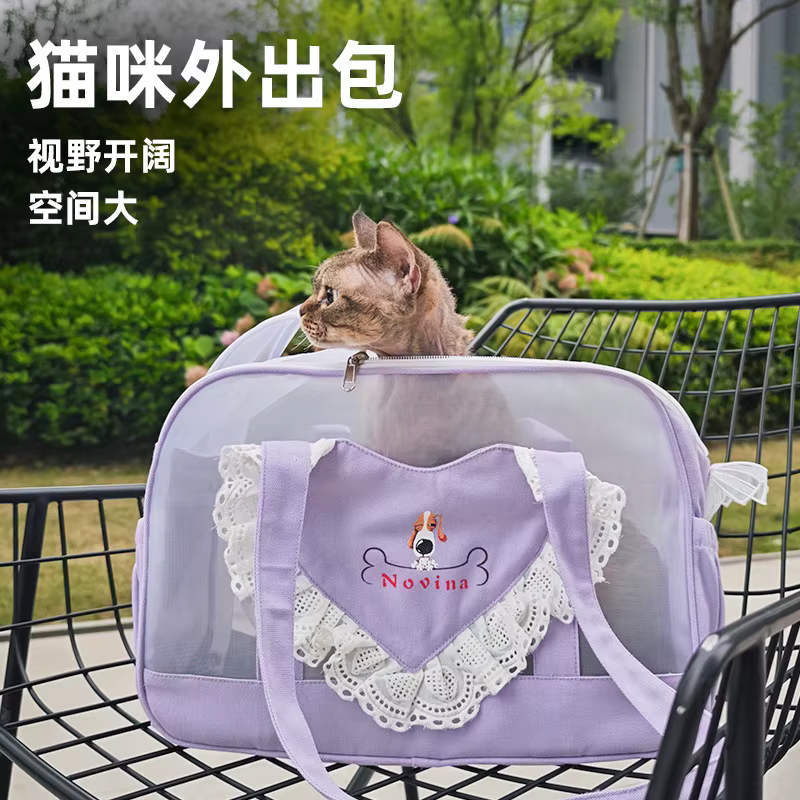 Bolso mochila transpirable para gatos y perros pequeños de viaje - imagen 2